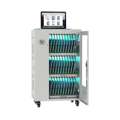 China Multi Device 30 bays 40 bays Office School UV Lamp Phone SYNC Tablet Charging Cart Cabinet for sale