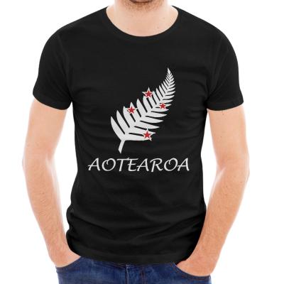 China New Fashion Maori Silver Fern Aotearoa Pattern Summer Men's Custom Short Sleeve Warrior QUICK DRY T-shirts Men's T-shirt Plus Size Clothing for sale