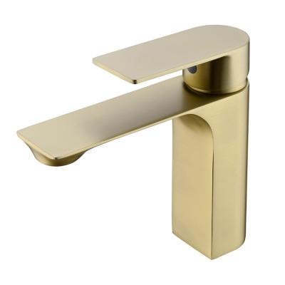 China Cheap Simple Modern Toilet Mixer Tap Water Taps Metered Handle Black Wash Mounted Brass Gold Bathroom Basin Faucet for sale