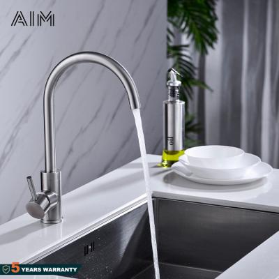 China Faucets Thermostatic Kitchen Faucet Stainless Steel Single Hole Deck-Mounted Stainless Steel Kitchen Faucet for sale