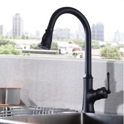 China Thermostatic Faucets Single Handle Flexible Deck Mounted Spring Faucet Kitchen Pull Out for sale