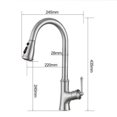 China Thermostatic Faucets Hot and Cold Mix Brushed Nickel Bronze Water Faucet Single Lever Kitchen Faucet for sale