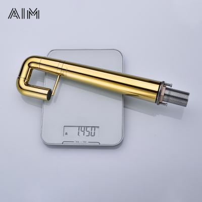 China Metered Faucets Rotating Gold Faucet Bathroom 360 Rotate Toilet Painting Ceramic Bathroom Taps Modern Basin Faucet for sale