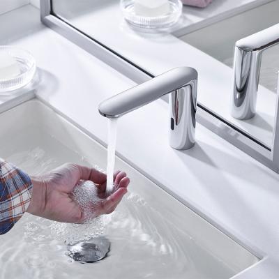 China Sense Faucets Aim Griferia Scam Sensor Water Faucet Body Sense Water Faucet Battery Power Sensor Brass Automatic Touchless Infrared Faucet for sale