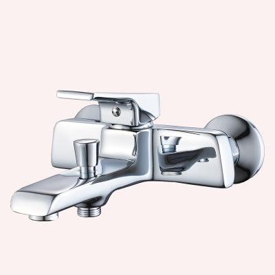 China China Bathroom Sanitary Brass Single Handle Slide Bar Water Saving Ware Free Water Faucet Deck Mounted Bath Shower Faucet Mixer For Water for sale