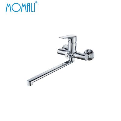 China Rotatable Classic Ceramic Style Wall Mounted Rotatable Classic Ceramic Style Bath Shower Faucet Set Gold Color Sale Long Spout Bath Shower Faucet Set OEM Brass Outdoor Tub Shower for sale