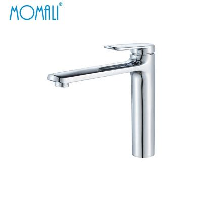 China European Faucets Wash Basin Metered Brass Mixers Long Spring 59A Not Brass Single Handle One Hole Wall Hung Basin High Facet Faucet ACS CE for sale