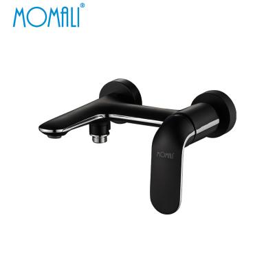 China Wholesale High Quality Momali Sanitary Matte Chrome Single Hole Copper Bathroom Tub Shower Faucets Black White Line Metered China Faucet for sale