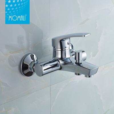 China Without Slide Bar China Ware Morden Wall Mount Copper Bathroom Sanitary Mixers 2020 Taps Bath Shower Faucets For Hotel for sale