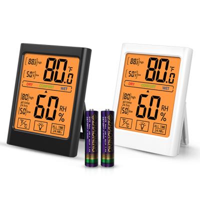 China Indoor Thermometers Digital Indoor Backlight Thermometer and Hygrometer Humidity Measure Accurate Temperature Humidity Monitor Meter for sale