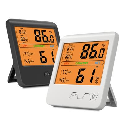 China 24 Hours Indoo Measuring Temperature Humidity Thermometer Indoor Accurate Indoor Digital Wall Room Hygrometer Temperature Humidity Sensor for sale