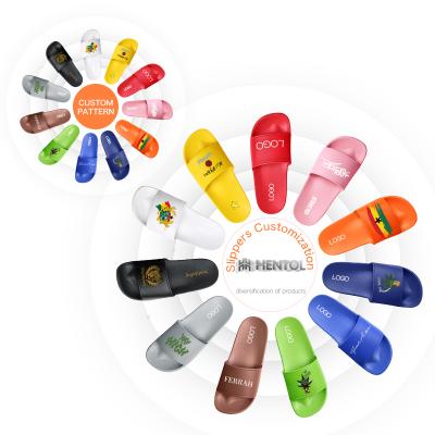 China 2022 Model Customized New Brand Customized Eva Slippers Designer Custom Men Slider Sandal CUSHIONING Slides Shoes Sandals With Logo for sale