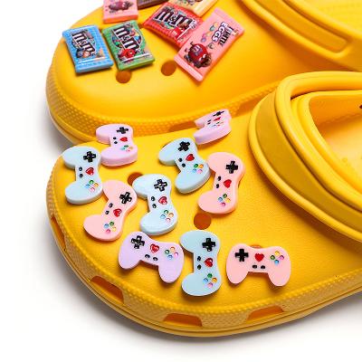 China Eco-Friendly Resin Game Controller Models Shoe Charms Mini Crafts Designer Charms for Decorations Custom Charms for sale