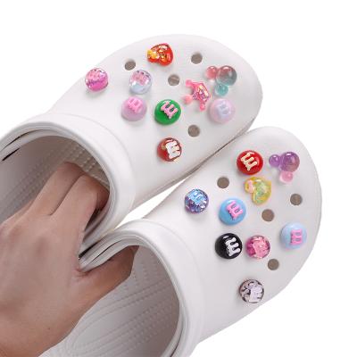 China New Arrival Eco-Friendly Crystal Resin Bling Charms Custom Shoes Decoration Accessories Clog Shoe Buckle for sale