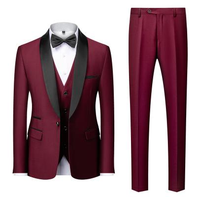 China Wholesale Fashion Anti-wrinkle 3 Pieces Mens Suits, Business Casual Wear, Wedding and Groom Dresses, Jacket+Vest+Pants Plus Size for sale