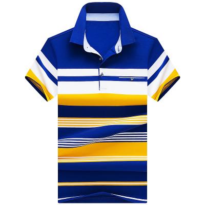 China Custom Made Anti-Pilling Men's Striped Polo Shirt Anti-pilling, Anti-Shrink, Anti-wrinkle for sale