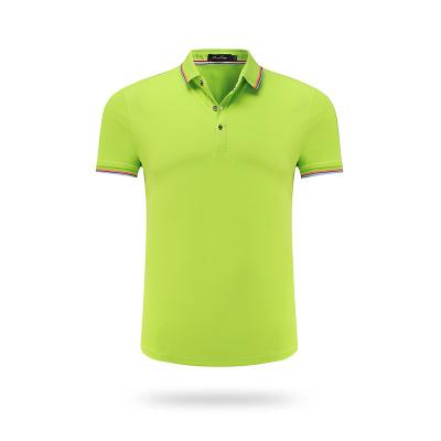 China Hot sale high quality cotton short sleeve anti-pilling green color unisex polo t-shirts for sale