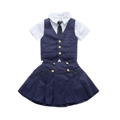 China Japanese School Uniforms Kids Japanese Boys Girls School Uniforms Kawaii Navy Blue Cotton School Uniforms Waistcoat Vest Skirt Tie School Clothing Sets Outfit for sale