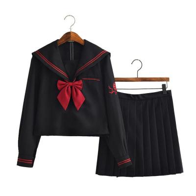 China Japanese school uniform fashion school uniform pleated skirts sexy girl a-line high waist plaid skirt uniforms with tie for sale