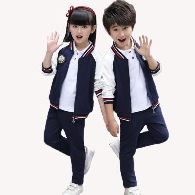 China Formal Spring Autumn Custom Student Designs Elementary School Uniform for sale