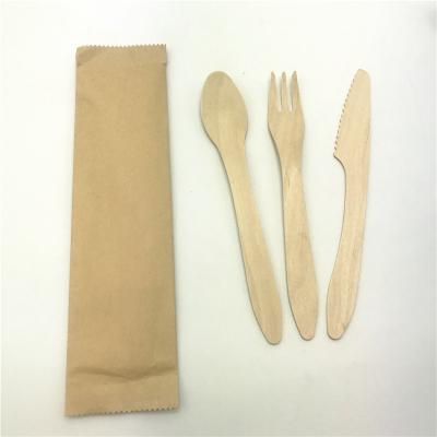 China Eco - Friendly Disposable Biodegradable Cutlery Birch Wood Knife for sale