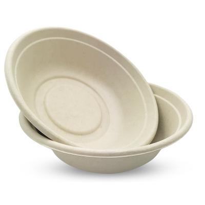 China Disposable Eco Quality 32oz Round Disposable Bowls, Natural Sugarcane Bagasse Fibers PFAS Free for sale