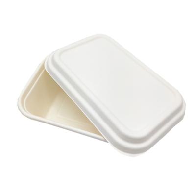 China Naturally Organic Sugar Cane Bagasse Eco-Friendly Lunch Box , Eco-Friendly And Compostable for sale