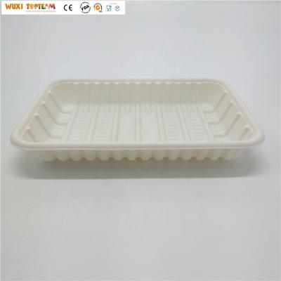 China Small Disposable Cornstarch Disposable Compostable Tray for sale