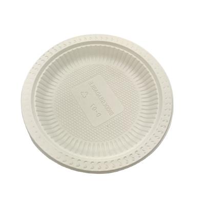 China 6 Inch Round Disposable Disposable 100% Cornstarch Compostable Dishes for sale