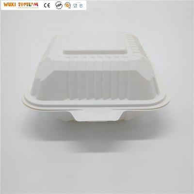 China 450ml Compostable Food Cornstarch Food Packaging Disposable Hamburger Box for sale