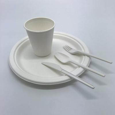 China Disposable CPLA Biodegradable Cutlery Set Compostable Flatware Biodegradable Tableware for sale