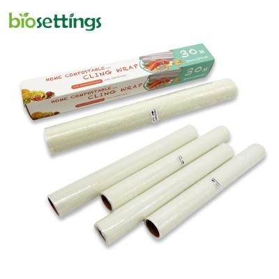 China 100% biodegradable and compostable eco-friendly food grade food grade plastic wrap food wrap film for sale