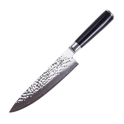 China Stocked New Arrival 8 inch 67Layers Damascus Steel Knife Chef Kitchen Knife With G10 Round Handle for sale