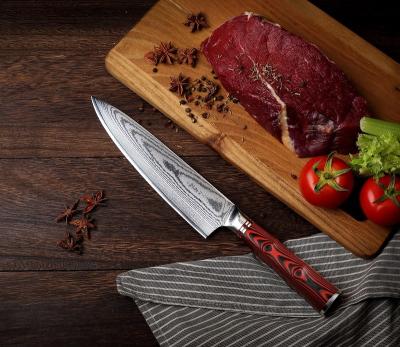 Κίνα Sustainable professional High quality 8 inch  damascus steel Japanese kitchen knife προς πώληση