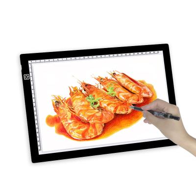 China Ultra Thin Lightweight Protective Light Box A4 Panel Children LED Acrylic Drawing Board For Animation Drawing Sketching Board 25*35*0.6cm (A4) for sale