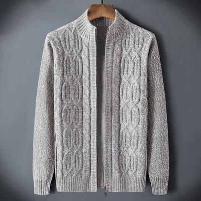 China Vintage Anti-pilling Autumn Winter Men Sweater Male Cardigan Plaid Knitted Sweater Men Clothing Outwear Coat Korea Jumpers for sale