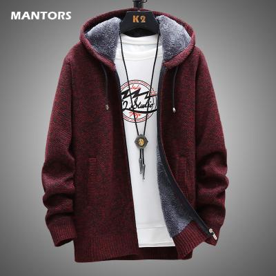 China M1-K001 Mens Sweater Thick Warm Knitted Winter Wool Coating Sweaters QUICK DRY Mens Slim Sweater Coat Mens Jacket Clothing for sale