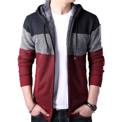 China Other n9-k027 Autumn Winter Men Hoodies Cardigan Striped Male Sweaters 3XL Brand Fleece Hoody Sweatercoats Knitted Mens Sweaters for sale