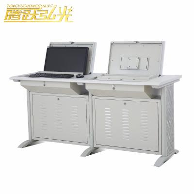 China Modern School Classroom Teacher Desk Flip Computer Desk Table with Drawers Laptop Office CEO Director Desk for sale