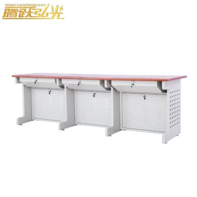 China Modern School Classroom Teacher Desk Flip Computer Desk Table with Drawers Laptop Office CEO Director Desk tetralogy for sale