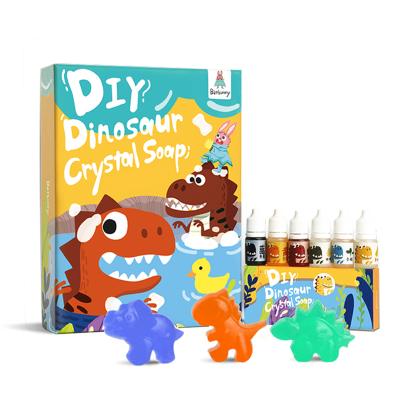 China Funny Educational Dinosaur Crystal Making DIY Handmade Crystal Toy Funny Soap Soap Kit For Children Kids Funny Gift Educational Toy for sale