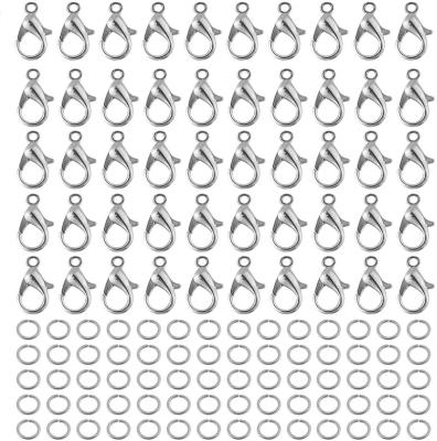 China 100Pcs/Lot Alloy Alloy 9/10/11/12/13/15/17/19mm Lobster Clasps Hooks Connector For DIY Jewelry Findings Materials Supplies for sale