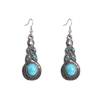 China BOHEMIA 2020 Ethnic Bohemian Retro Women's Fashion Charm Ear Hook Ring Hypoallergenic Drop Earrings Alloy for sale