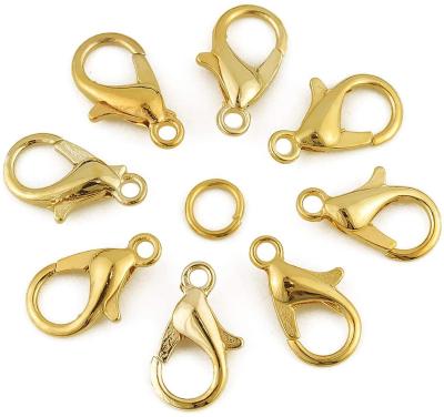 China Wholesale Accessory Zinc Alloy Lobster Clasp For Bracelet And Necklace Making With Ring Closed for sale