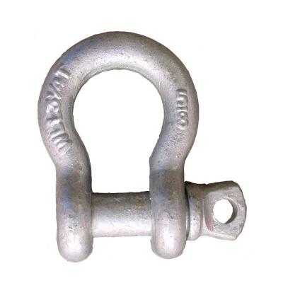 China Nut Bow Shackle Manufacture In China Size.6.5t Us Federal European Type 3 Ton Trawling D Ring Anchor Bow Shackle M6 With Screw Pin for sale