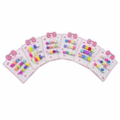 China 2022 Factory direct sales easy candy color heart-shaped children's hairpins hair accessories girl for sale