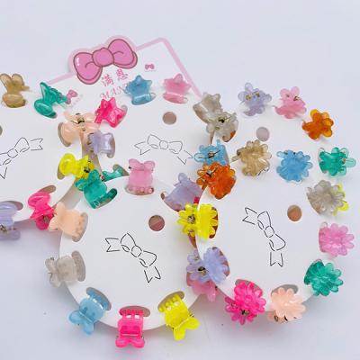 China 2022 High Quality Jelly Color Children Candy Color Mini Grab Clip Sweet Princess Hair Clip Broken Small Bangs Clip Transparent Hair Claw for sale