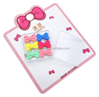 China 2022 high quality Korean popular children's jewelry hairpin gift box girl bow tie headwear spring frosted color candy girl hairpin for sale