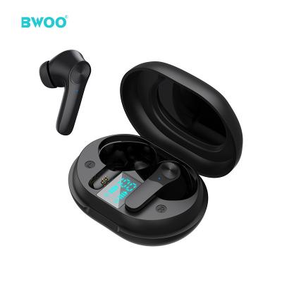 China Mini Size BWOO new design tws mini earphones pc+ ABS material handsfree type c in ear wireless headphones for sale