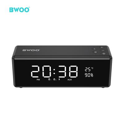 China Wireless Speaker 2*10w Tooth Alarm Clock LED Flashing Light BWOO Digital Display Digital Display Ead Speaker Blue Full Range Subwoofer for sale